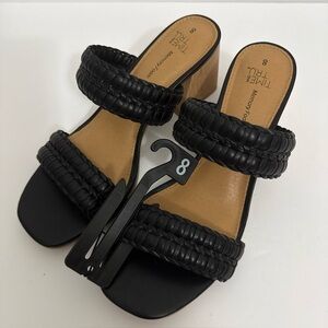 New Time And Tru Womens Size 8 Santana Sandals Memory Foam Lightweight Black